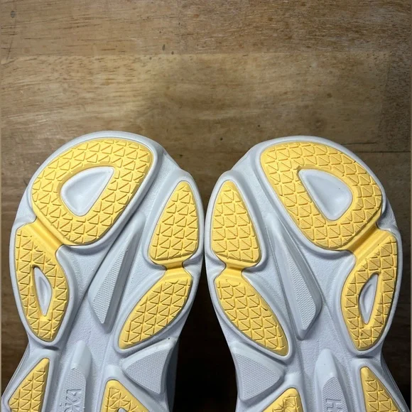 Hoka One One Bondi 8 REFLECTIVE Womens Sz 7.5 Running Shoes Sneakers White Blue - Picture 8 of 11